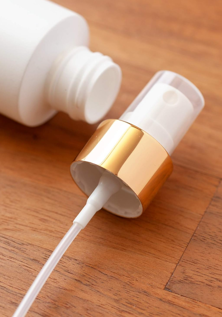 7oz / 200ml White Spray Bottles with Gold Mist Pump – 12 Pack for Makers & Small Businesses