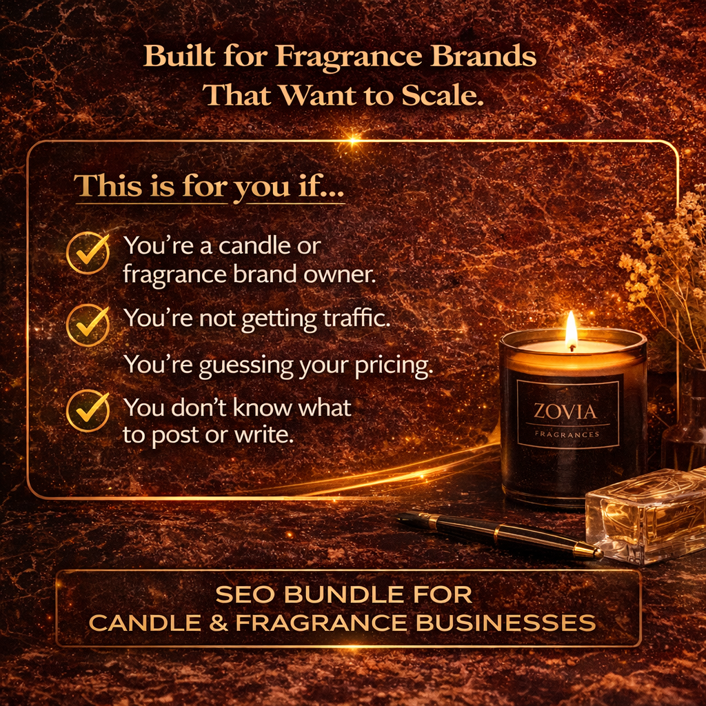The Complete Fragrance Business Growth Bundle — SEO Audit + Fragrance Empire Playbooks + 500 AI Prompts