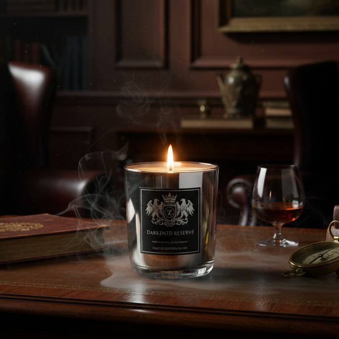 Luxury wood wick coconut soy candles handcrafted in small batches with affirmation labels