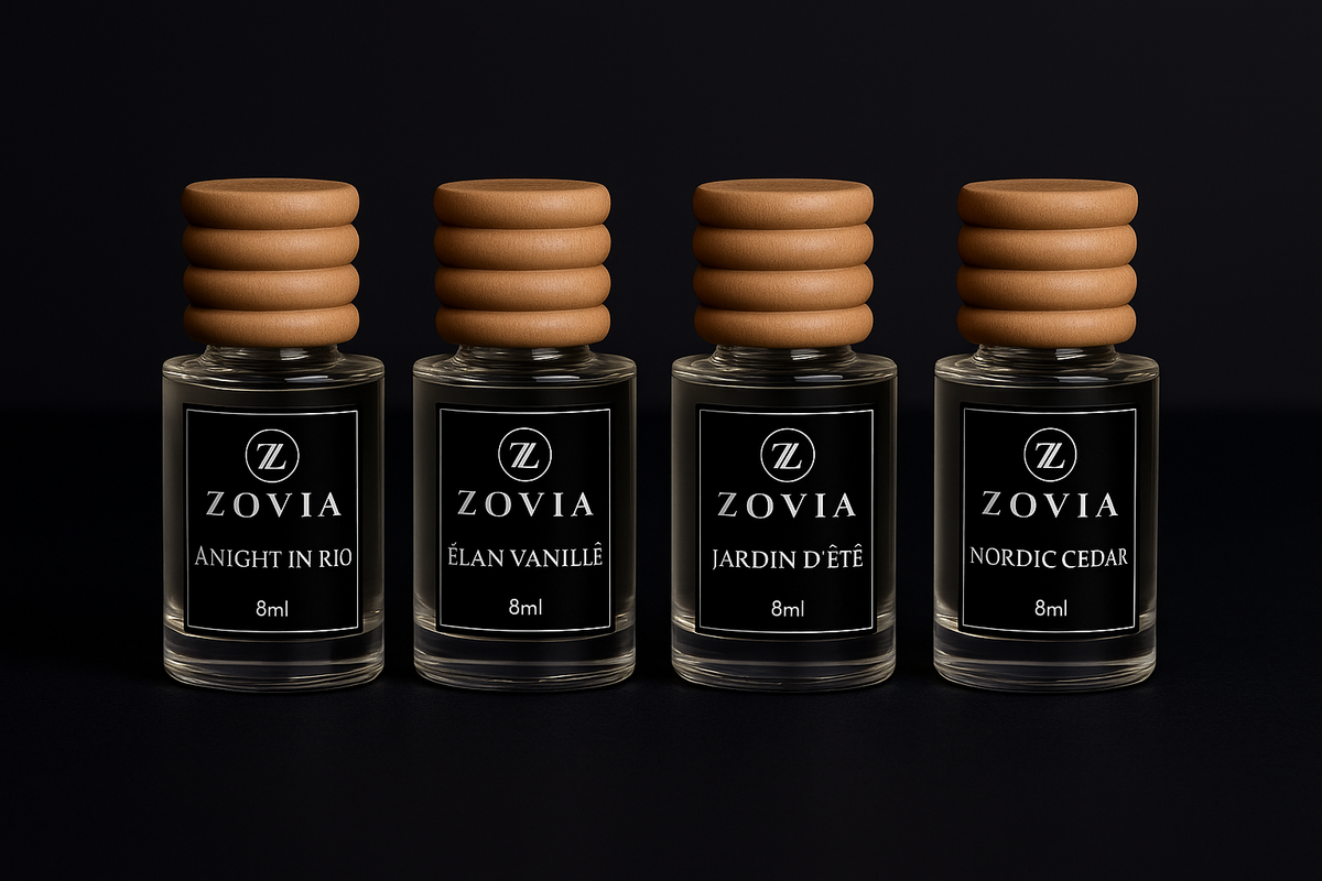 Luxury Car Air Freshener Diffusers | Oud, Vanilla & Mahogany Scents | Zovia