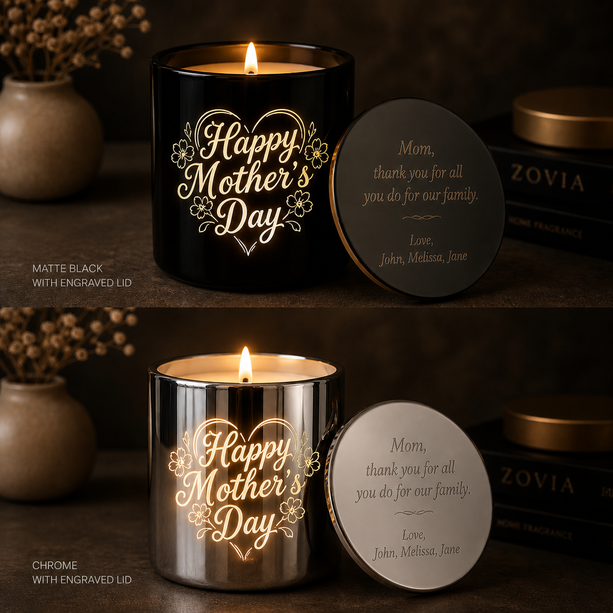 Personalized Engraved Candles
