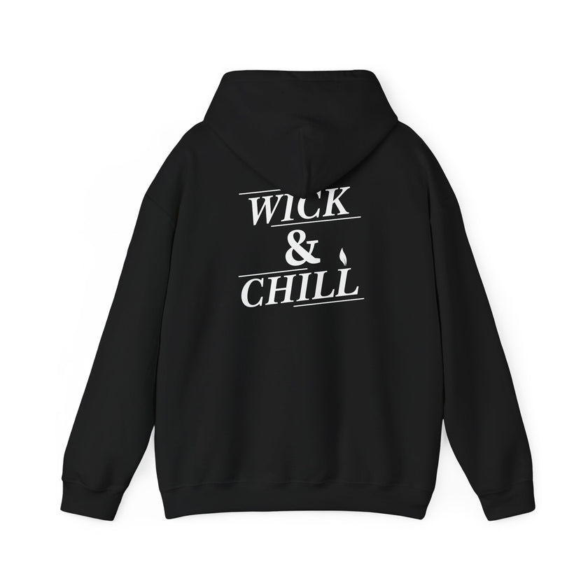Wick and Chill Hoodie | Cozy Candle Maker Apparel for Candle Lovers