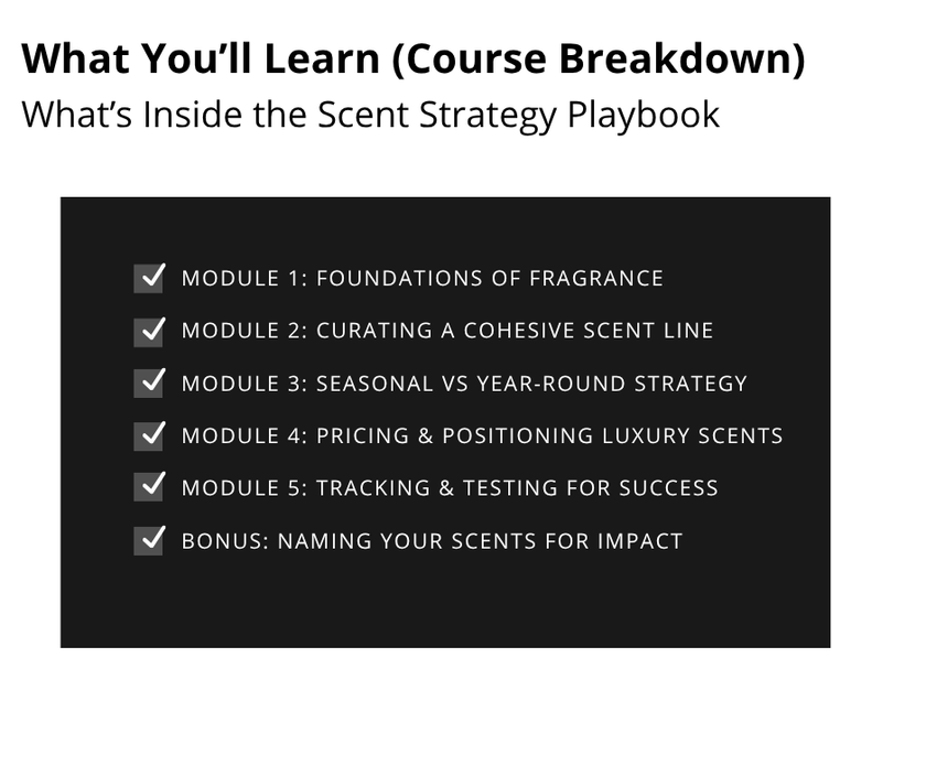 Scent Strategy Playbook: Candle Scent Selection Course for Makers & Entrepreneurs