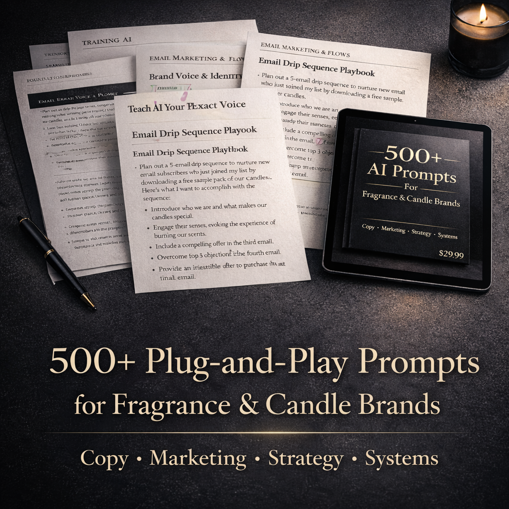 500+ AI Prompts for Candle & Fragrance Makers | Zovia