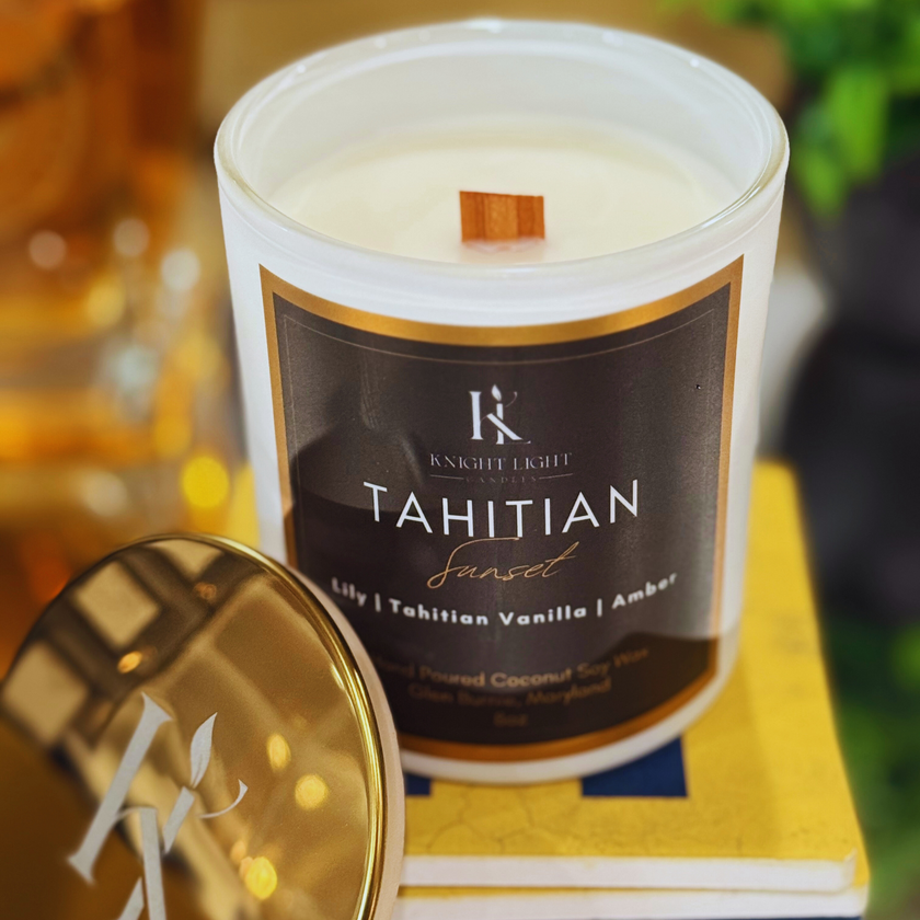 Tahitian Sunset Candle | Exotic Jasmine & Vanilla Aroma | 8oz