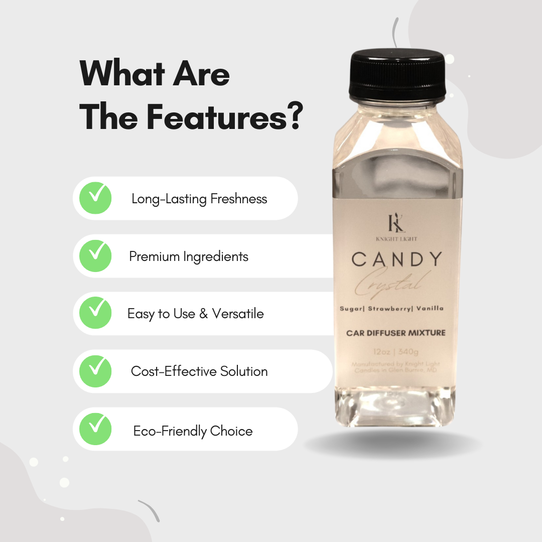 Candy Crystal Car Diffuser Refill – 12oz | Best-Selling Long-Lasting Car Scent Refill