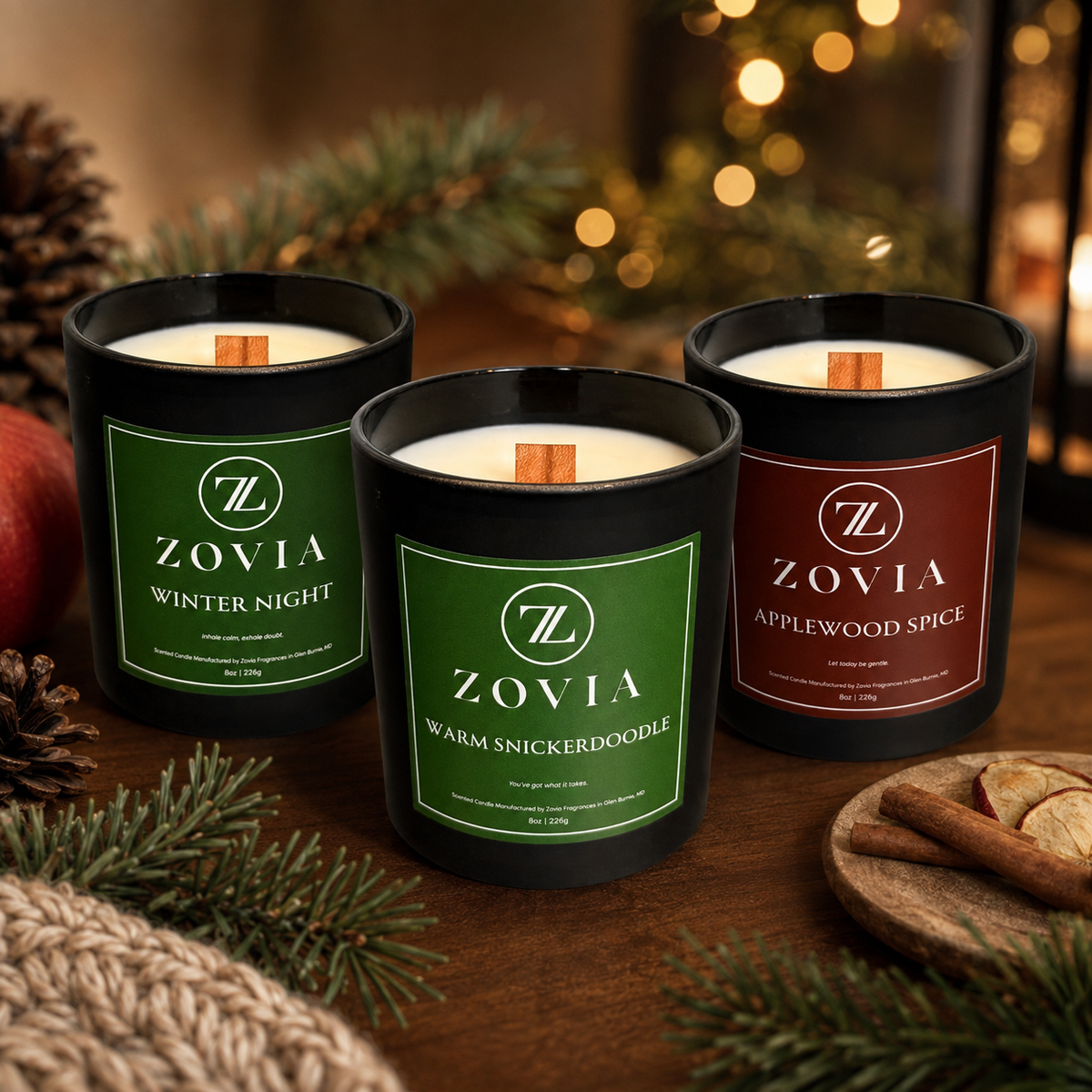 The Holiday Candle Trio – 3 Best-Selling Scents for a Season of Calm & Connection