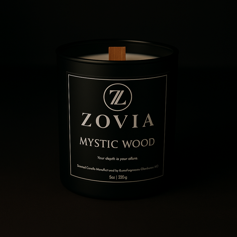 Mystic Wood Candle – Luxury Mahogany, Teak & Cedarwood Home Fragrance
