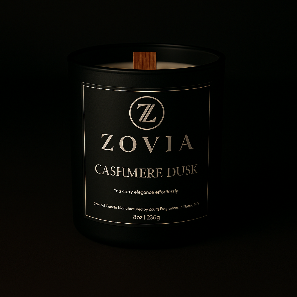 Cashmere Dusk Candle – Spiced Vanilla, Jasmine & Sandalwood Luxury Home Fragrance