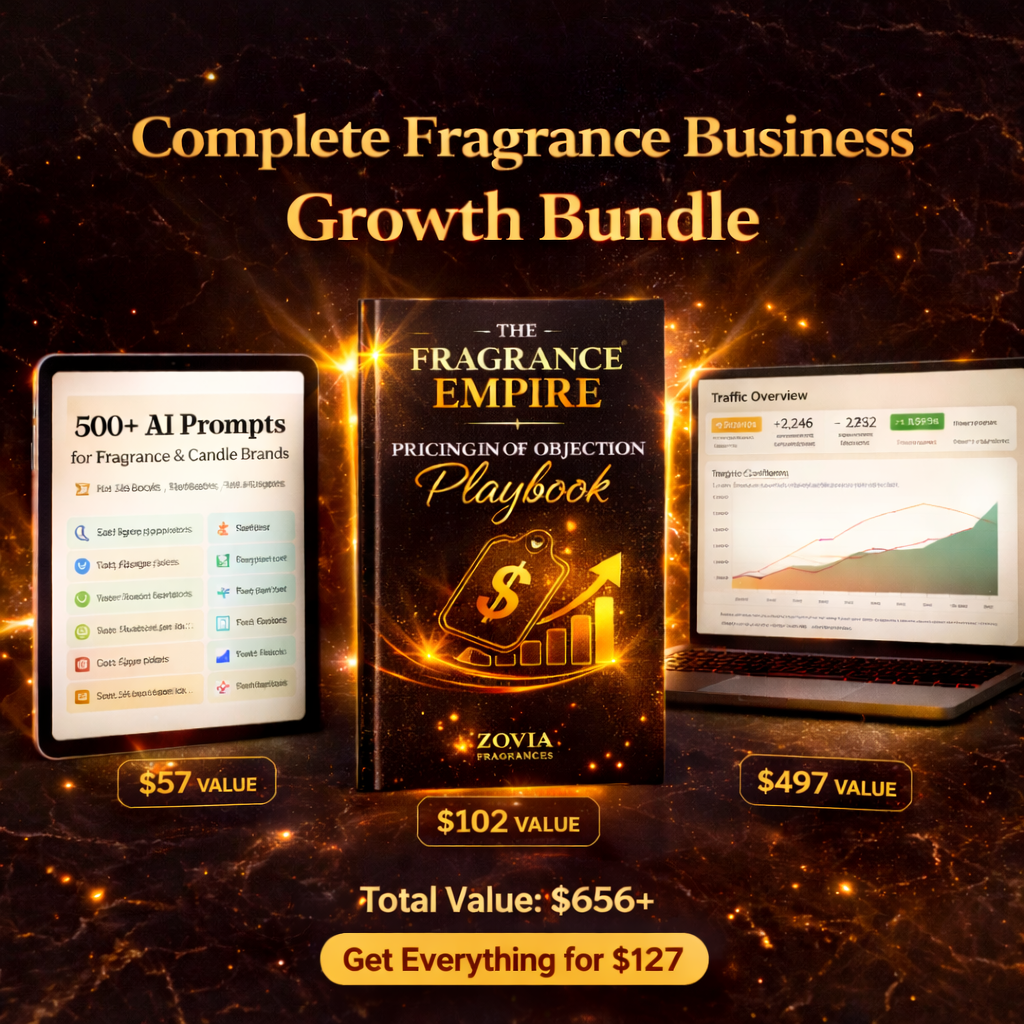 The Complete Fragrance Business Growth Bundle — SEO Audit + Fragrance Empire Playbooks + 500 AI Prompts