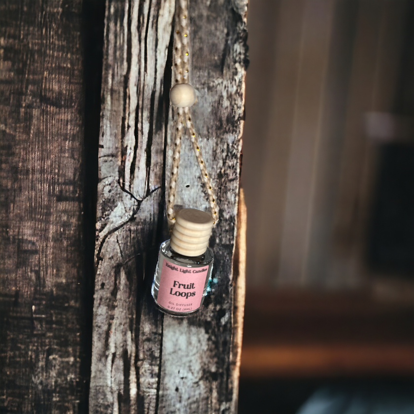 Fruity Loops Scented Car Diffuser - Sweet Cereal Aroma Hanging Air Freshener, 8ml