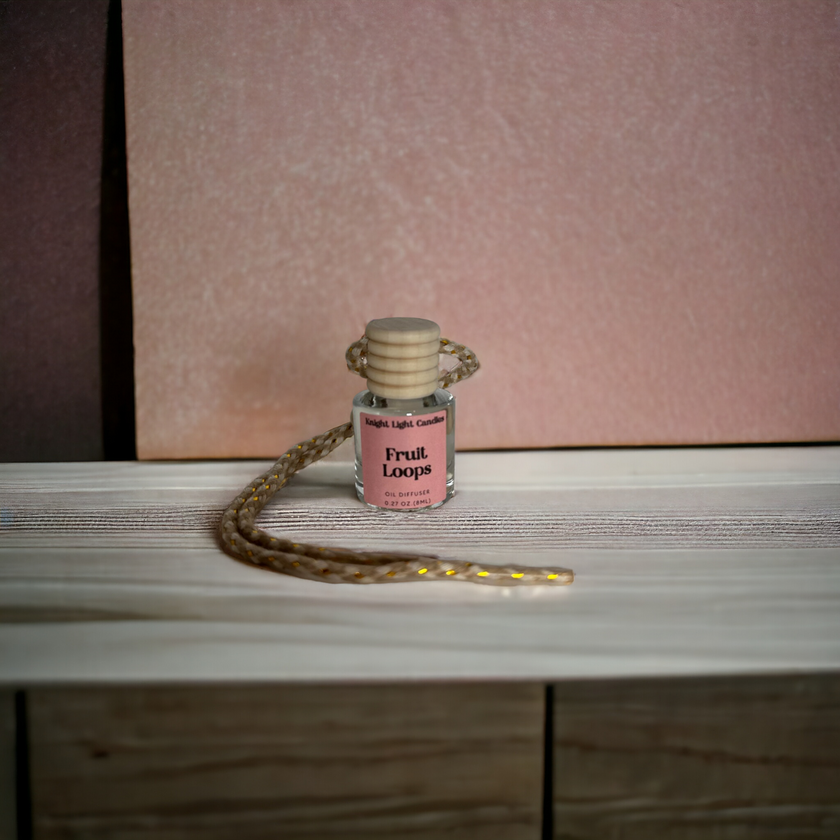 Fruity Loops Scented Car Diffuser - Sweet Cereal Aroma Hanging Air Freshener, 8ml